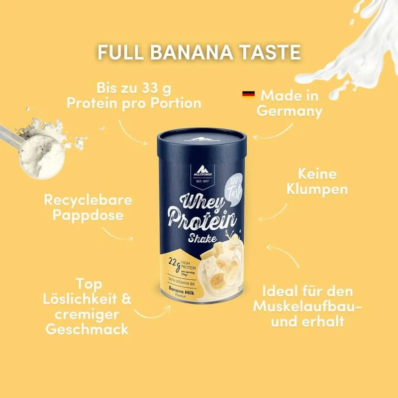420g Whey Protein Pulver Banane | Mit Vitamin B6