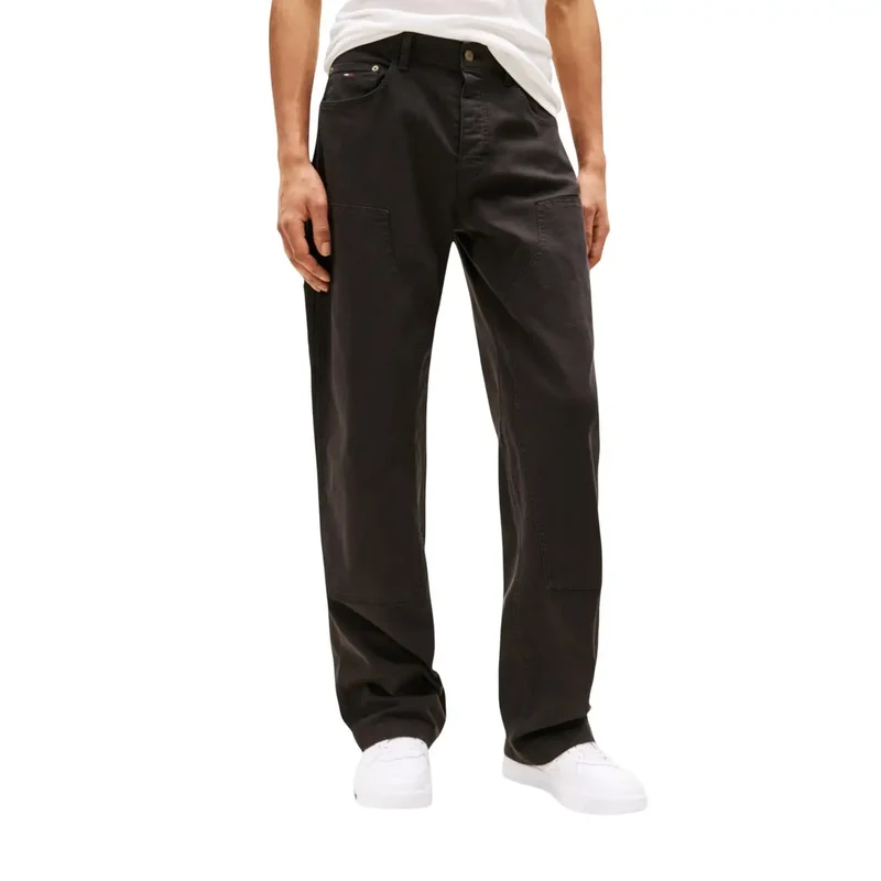Tommy Hilfiger Herren Bio-Baumwolle Stretch Schwarz Jeans Hose