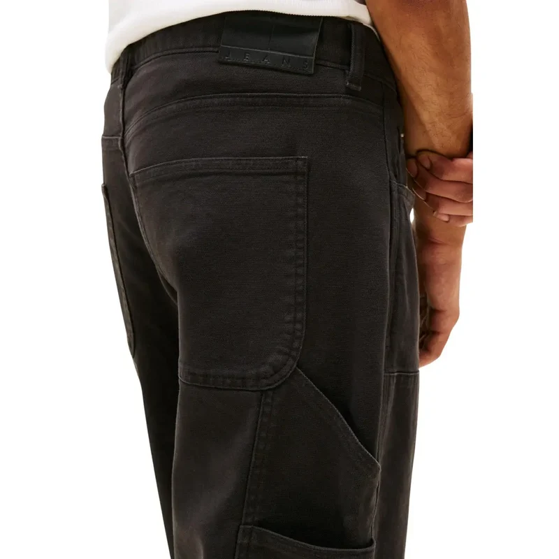 Tommy Hilfiger Herren Bio-Baumwolle Stretch Schwarz Jeans Hose