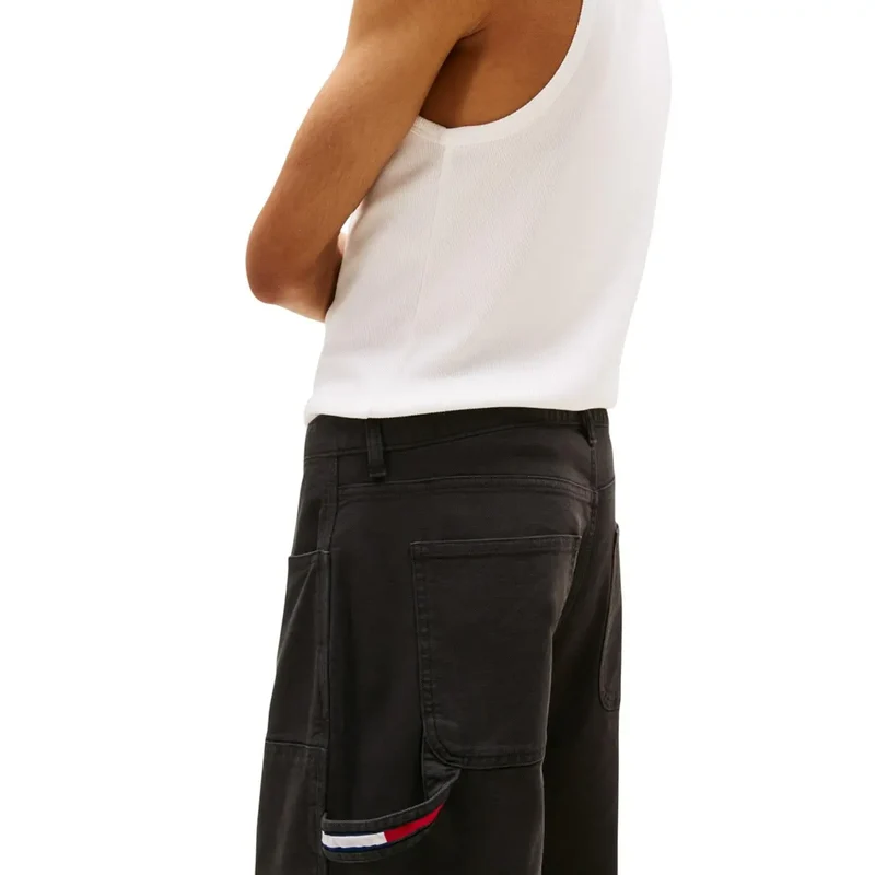 Tommy Hilfiger Herren Bio-Baumwolle Stretch Schwarz Jeans Hose