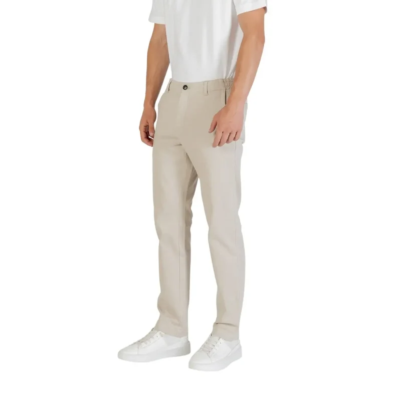 Boss Herren Beige Polyesterhose für Herbst und Winter