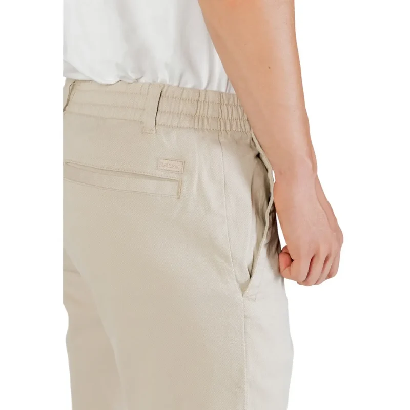 Boss Herren Beige Polyesterhose für Herbst und Winter