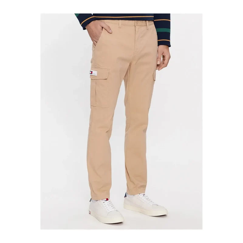 Tommy Jeans Männer Beige Baumwolle Elastan Hose