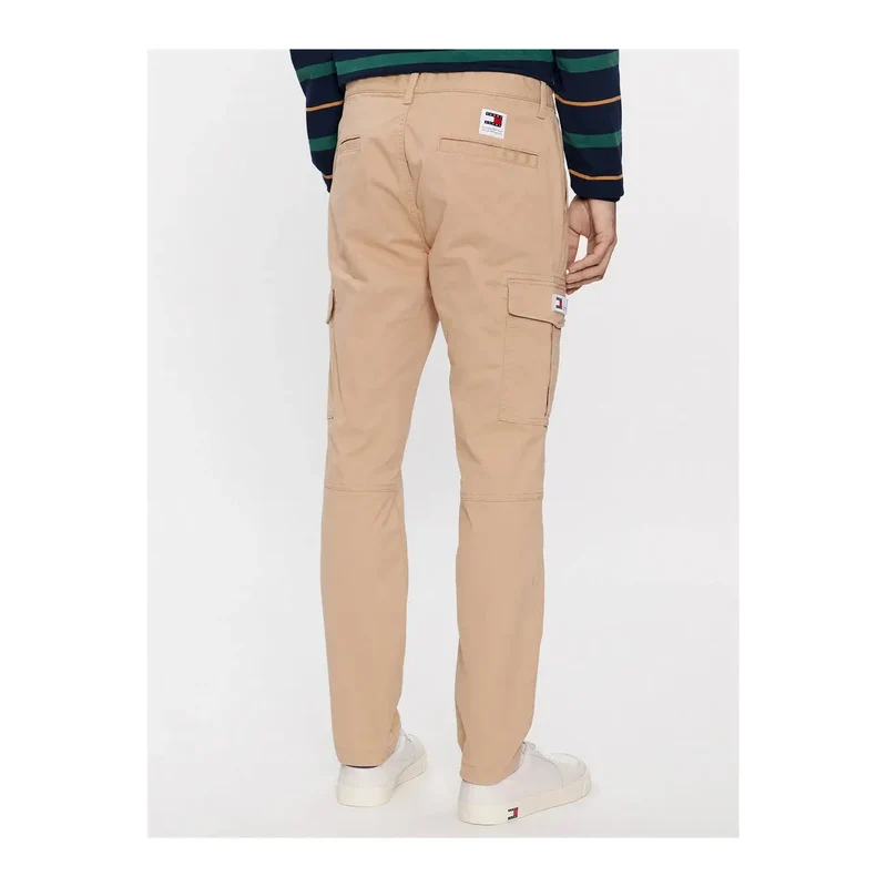 Tommy Jeans Männer Beige Baumwolle Elastan Hose