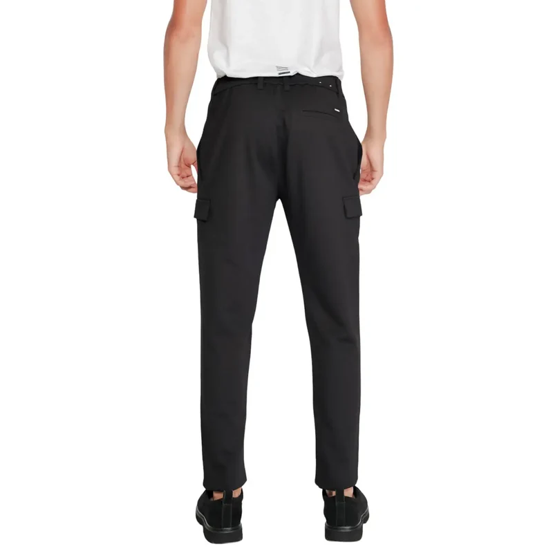 Calvin Klein Herren Schwarz Polyester-Viskose-Mischung Winterhosen
