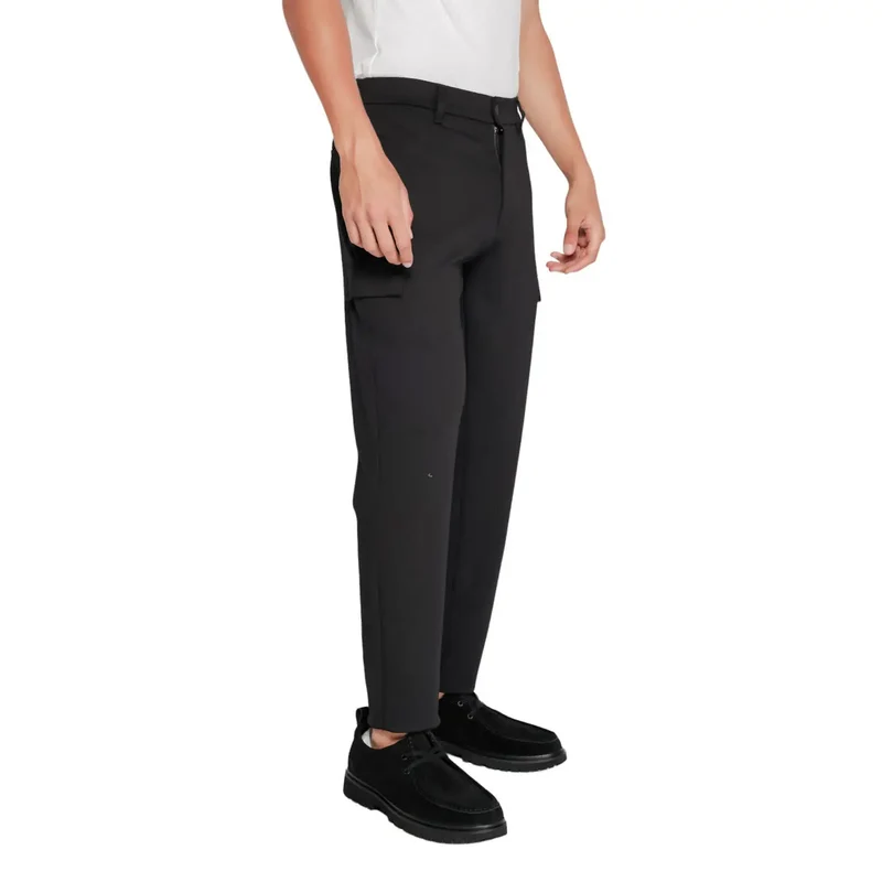 Calvin Klein Herren Schwarz Polyester-Viskose-Mischung Winterhosen