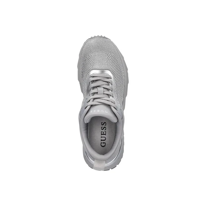 Guess Damen-Sneaker aus Polyester, silberfarben, Slipper