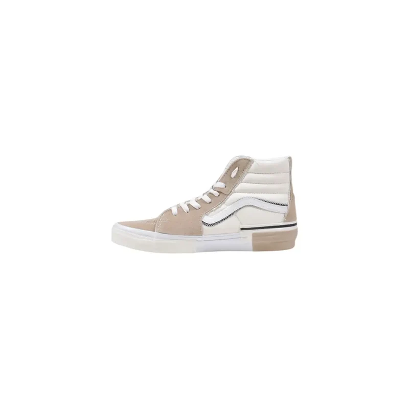 Herren-Sneaker aus beigefarbenem Leder mit Gummisohle, Größe 10