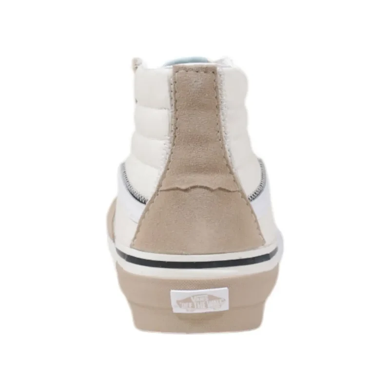 Herren-Sneaker aus beigefarbenem Leder mit Gummisohle, Größe 10