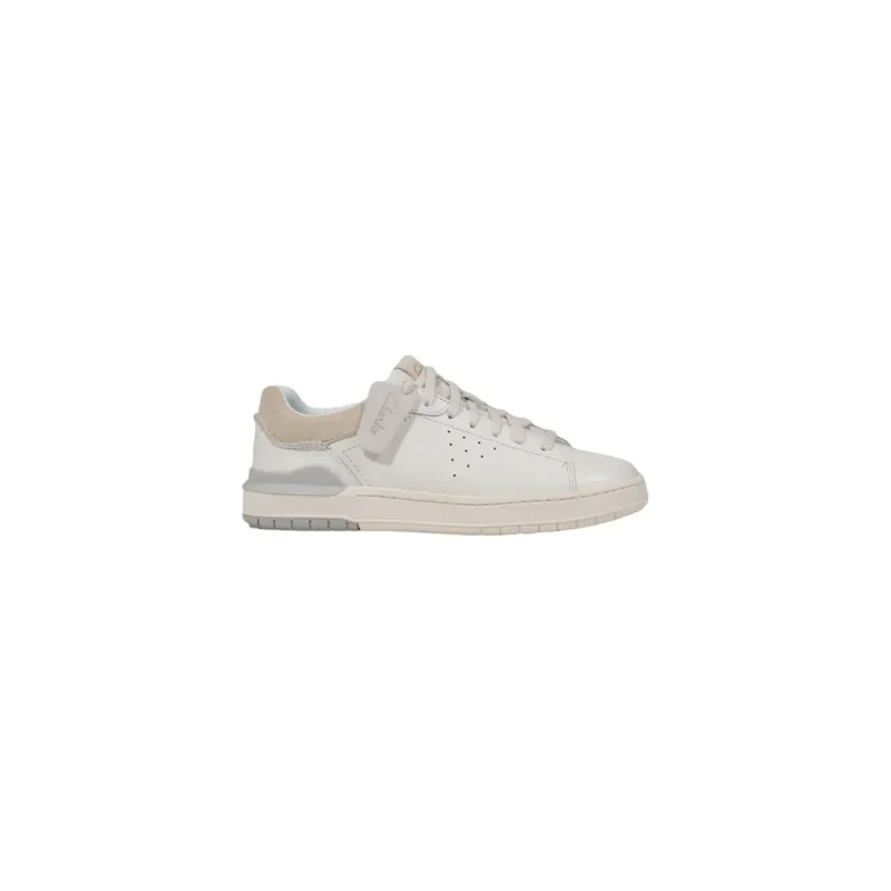 Clarks Herren weiße Ledersneaker mit Gummisohle 26181325