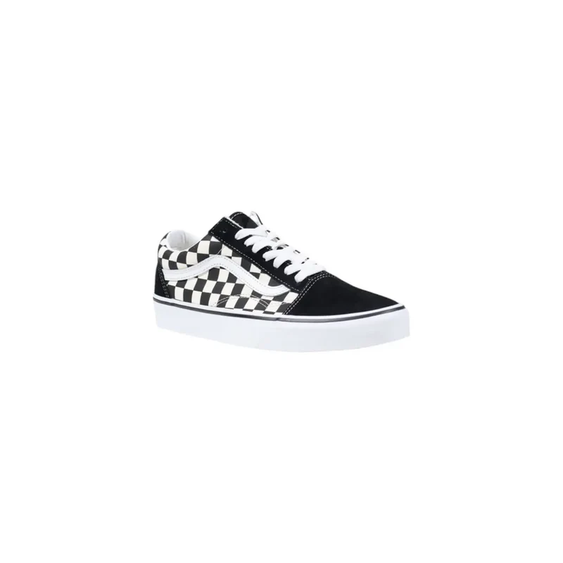 Herren-Sneaker aus schwarzem Stoff mit Schnürung und flachem Low-Top-Design