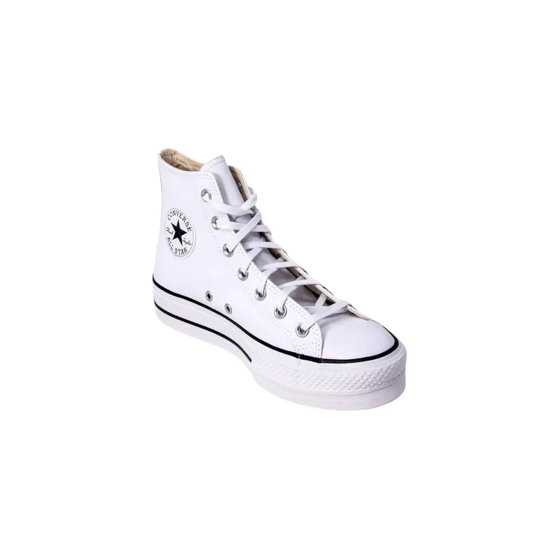 Converse Weiße Polyurethan-Plateauschuhe für Damen Sneakers