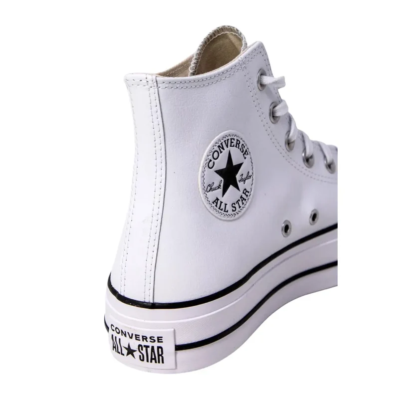 Converse Weiße Polyurethan-Plateauschuhe für Damen Sneakers