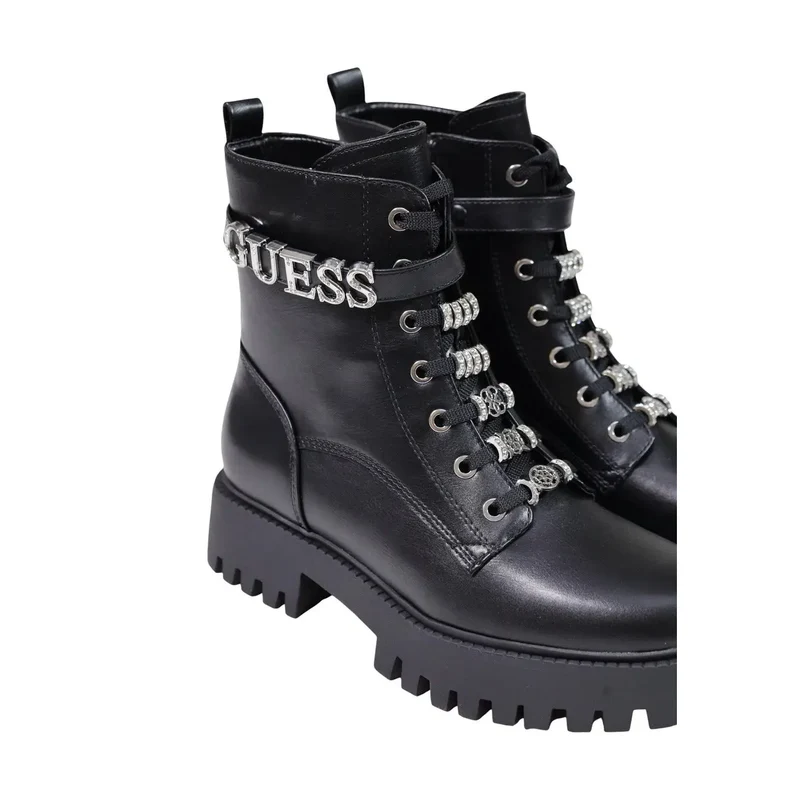 Guess Damen Schwarz Knöchel Boots Polyurethan-Reißverschlüsse