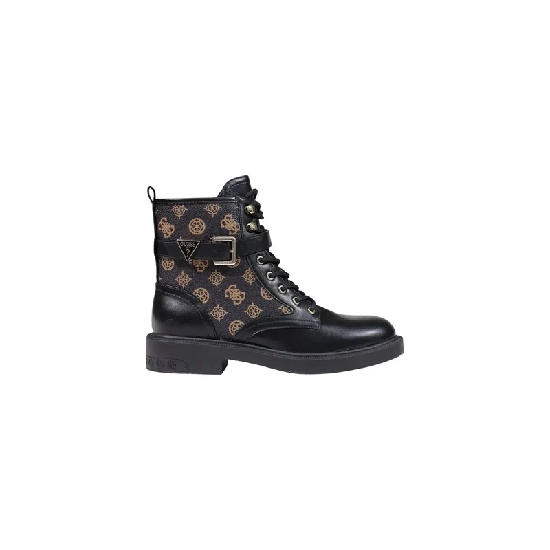 Guess Schwarze Polyurethan-Knöchelschuhe für Damen Boots