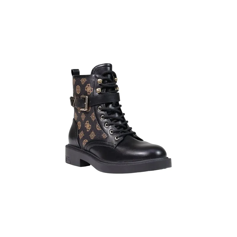 Guess Schwarze Polyurethan-Knöchelschuhe für Damen Boots