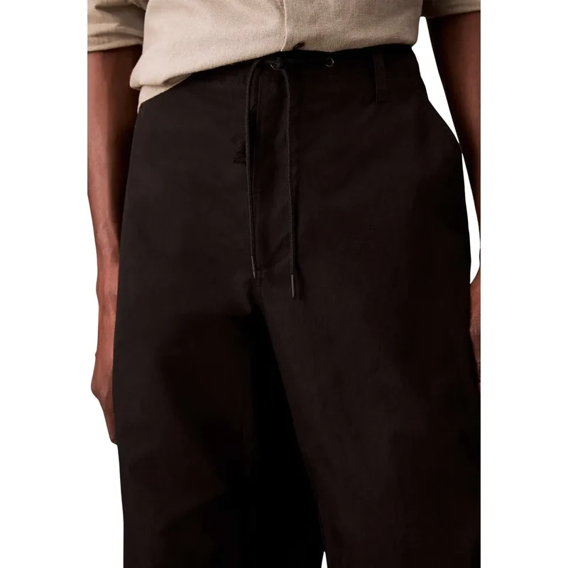 Calvin Klein Jeans Schwarze Herrenhose aus Baumwolle und Nylon