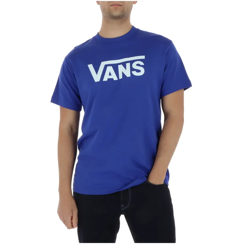 Vans Herren T-Shirt Blau Baumwolle Rundhals Kurzarm