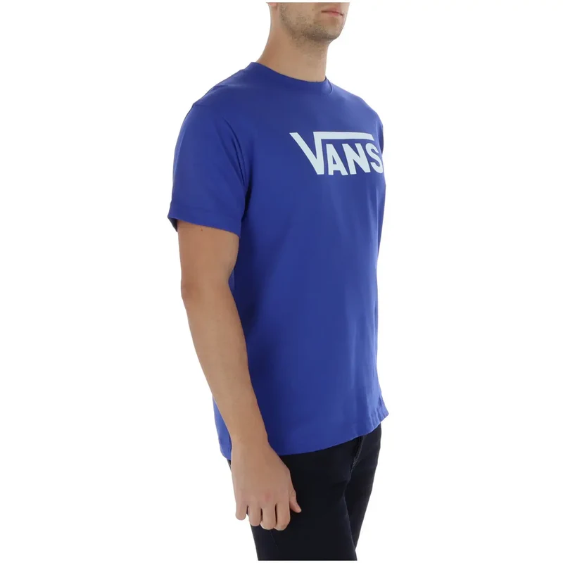 Vans Herren T-Shirt Blau Baumwolle Rundhals Kurzarm