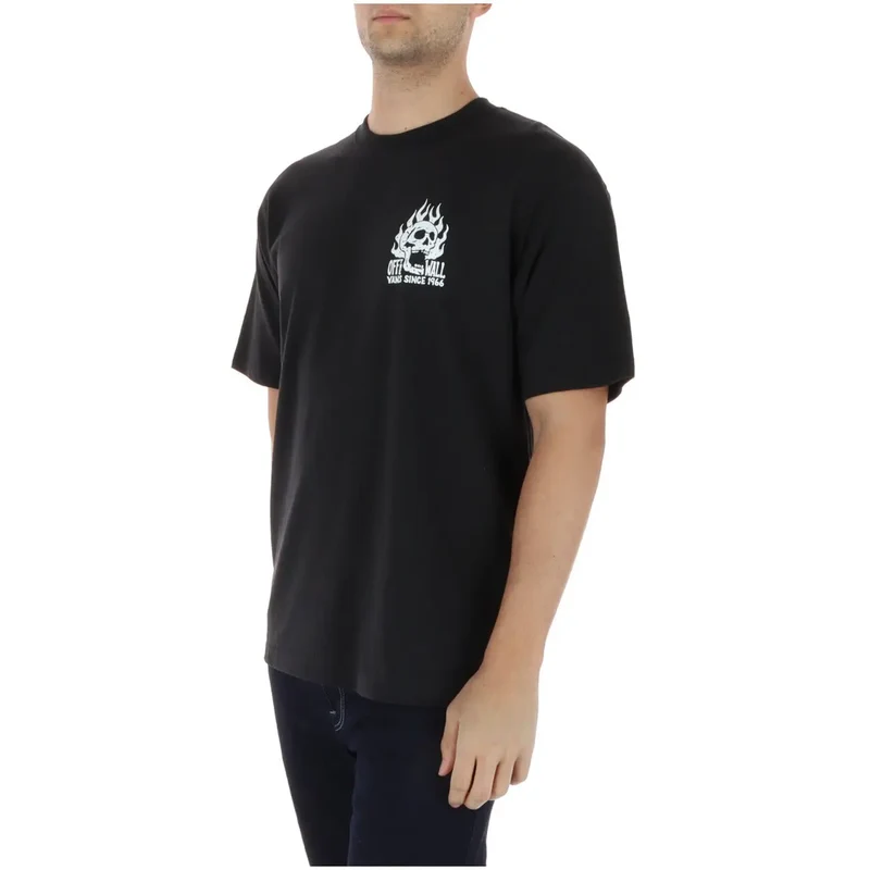 Vans Herren T-Shirt Schwarz Baumwolle Rundhals Kurzarm