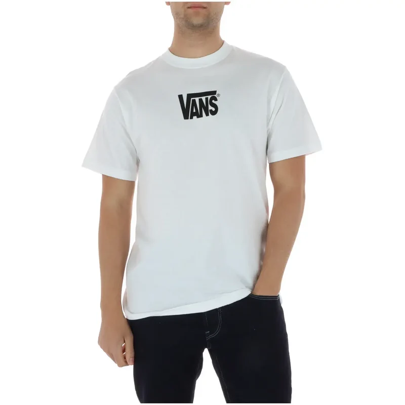 Vans Herren T-Shirt Weiß Baumwolle Kurze Ärmel Rundhals