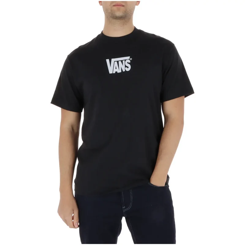 Vans Herren T-Shirt Schwarz Rundhals 100% Baumwolle Kurze Ärmel
