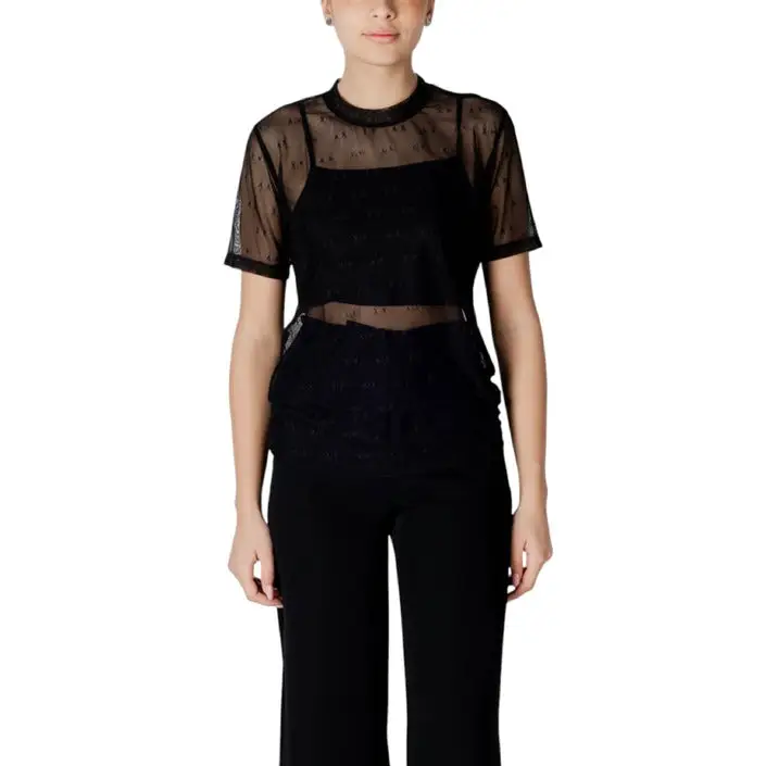 Transparentes Damen-Top mit weißem Tank