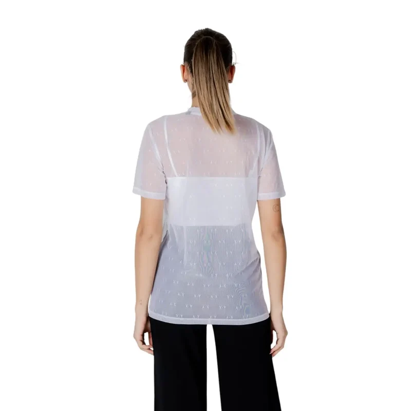 Transparentes Damen-Top mit weißem Tank