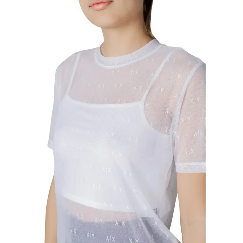 Transparentes Damen-Top mit weißem Tank