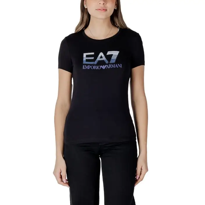 Schwarzes EA7 Emporio Armani T Shirt