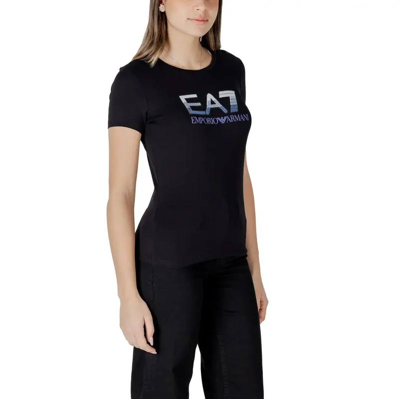 Schwarzes EA7 Emporio Armani T Shirt