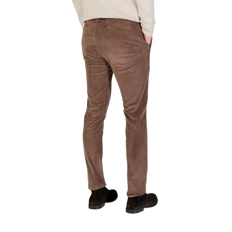Borghese Herren Braun Baumwollmischung Hose Herbst Winter Größe VL08
