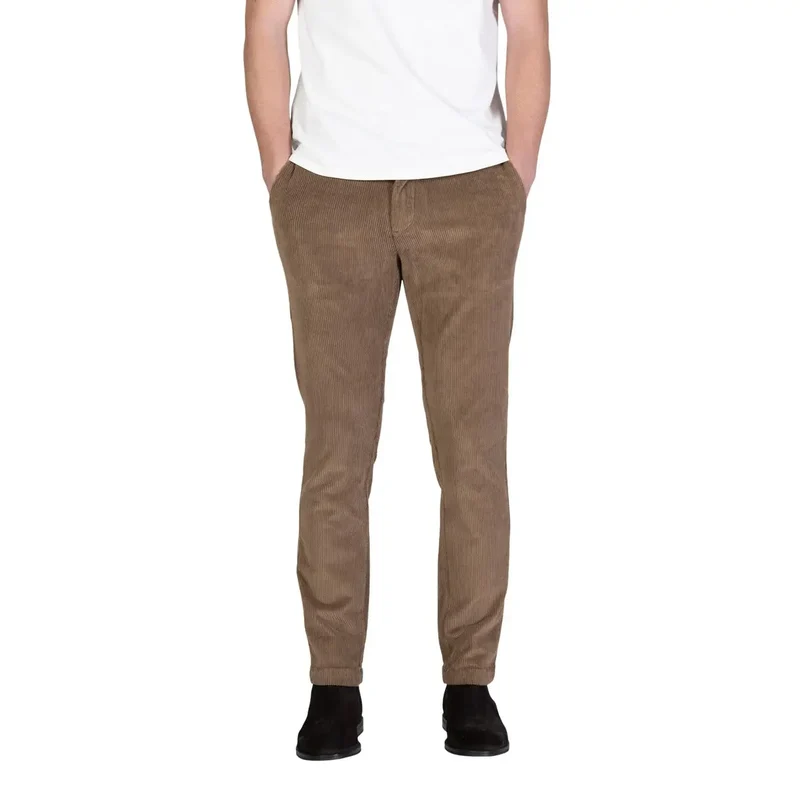 Borghese Herren Braun Baumwollmischung Hose Herbst Winter Größe VL08