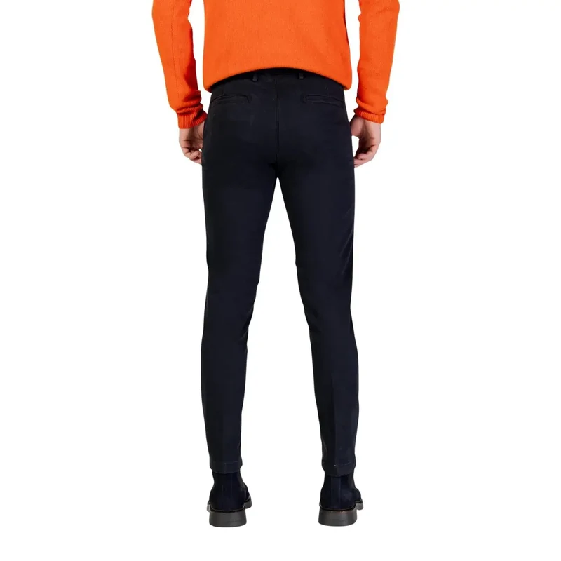 Borghese Herren Blaue Baumwoll-Hosen Herbst Winter Größe M