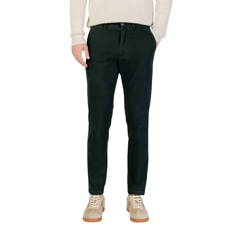 Borghese Herren Blaue Baumwoll-Hosen Herbst Winter Größe M