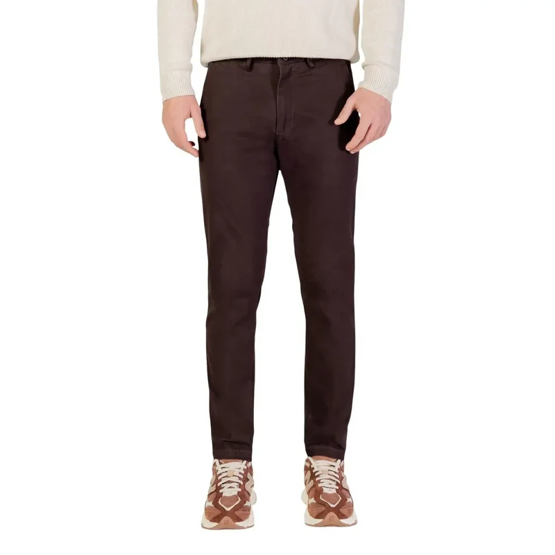 Borghese Herren Blaue Baumwoll-Hosen Herbst Winter Größe M