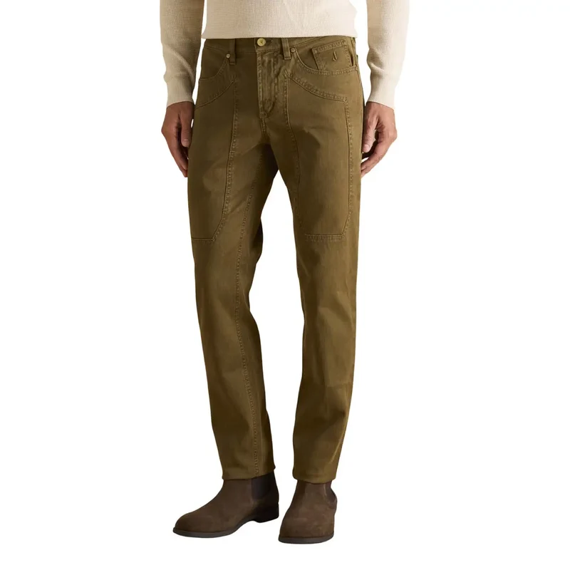 Jeckerson Herren Hose Braun Baumwolle-Lyocell-Mischung Größe U006