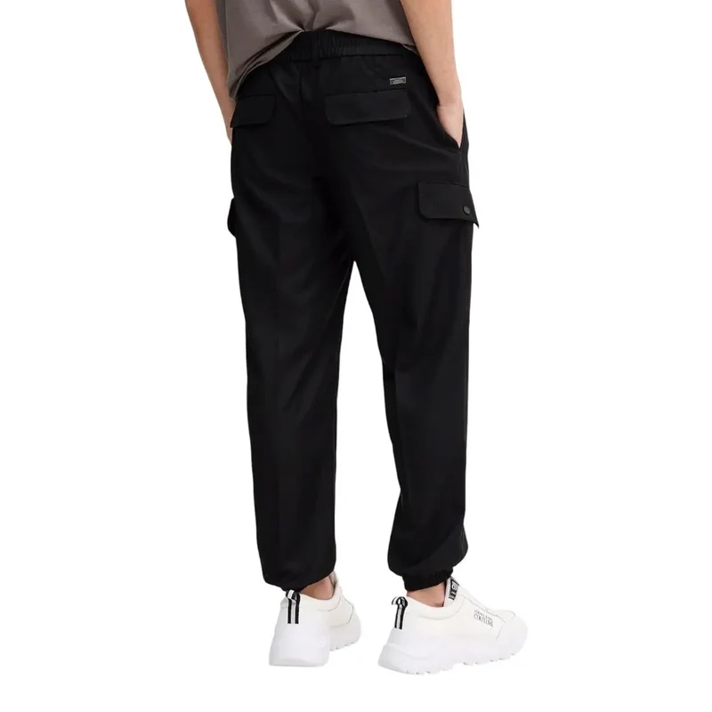 Armani Exchange Herren Trousers Schwarz Polyester Viskose Hosen