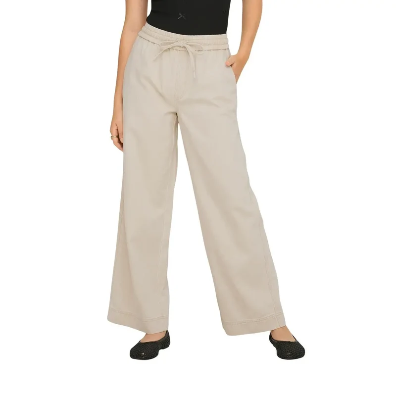 Only Damenhosen Beige aus Baumwolle mit Lyocell-Spitze 15367380
