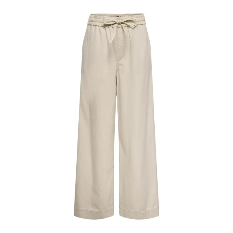 Only Damenhosen Beige aus Baumwolle mit Lyocell-Spitze 15367380