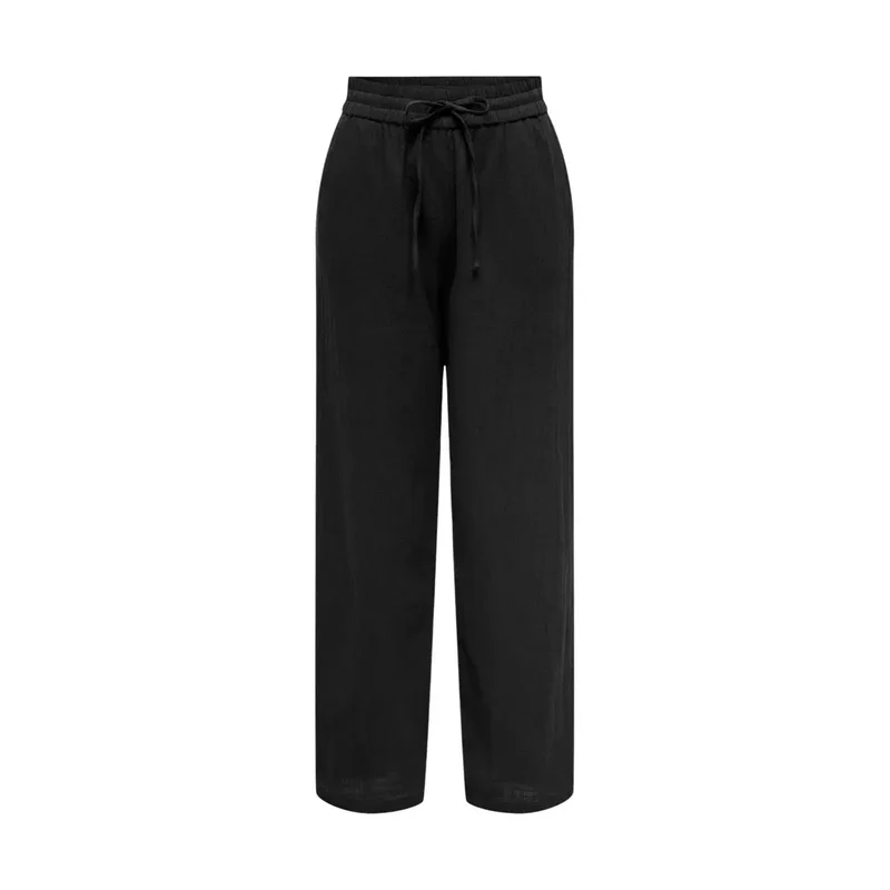 Only Damenhosen Schwarz aus Baumwolle mit Spitze und Details 15319090