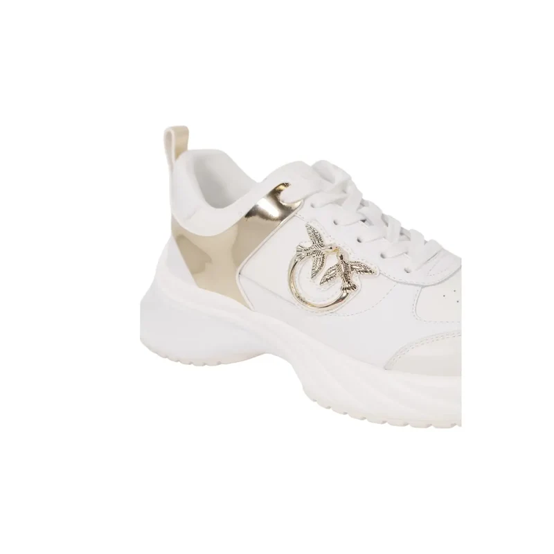 Pinko Damen Weiß Leder Schnürschuhe für Frühling Sommer