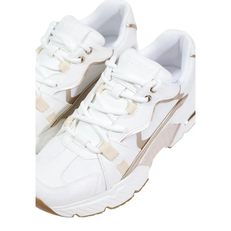Guess Weiße Frauen Sneakers Schnürung aus Polyurethanmischung