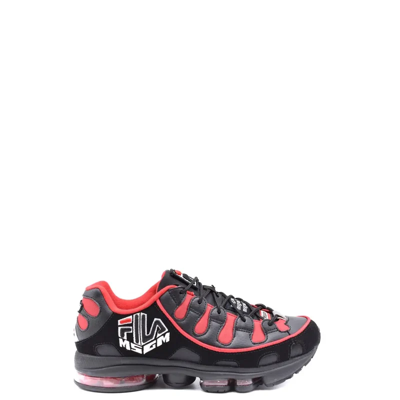 MSGM Herren-Sneaker aus schwarzem Leder und Nylon für Herbst und Winter