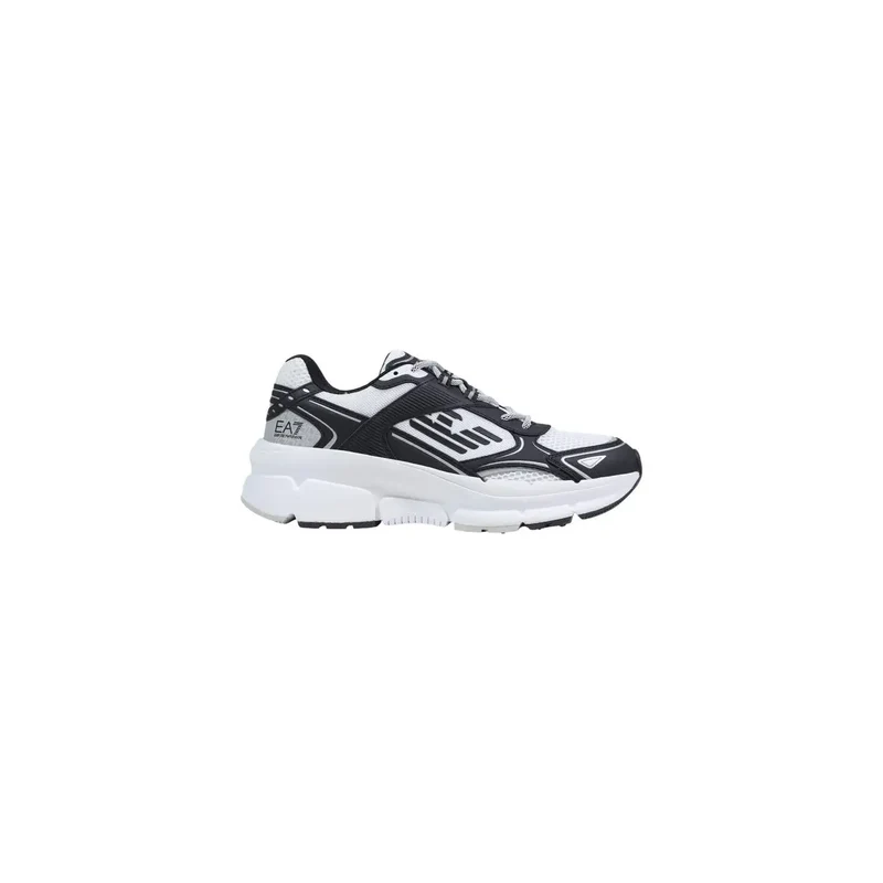 EA7 Herren Sneakers Schwarz Schnürsenkel Polyester-Schuhe