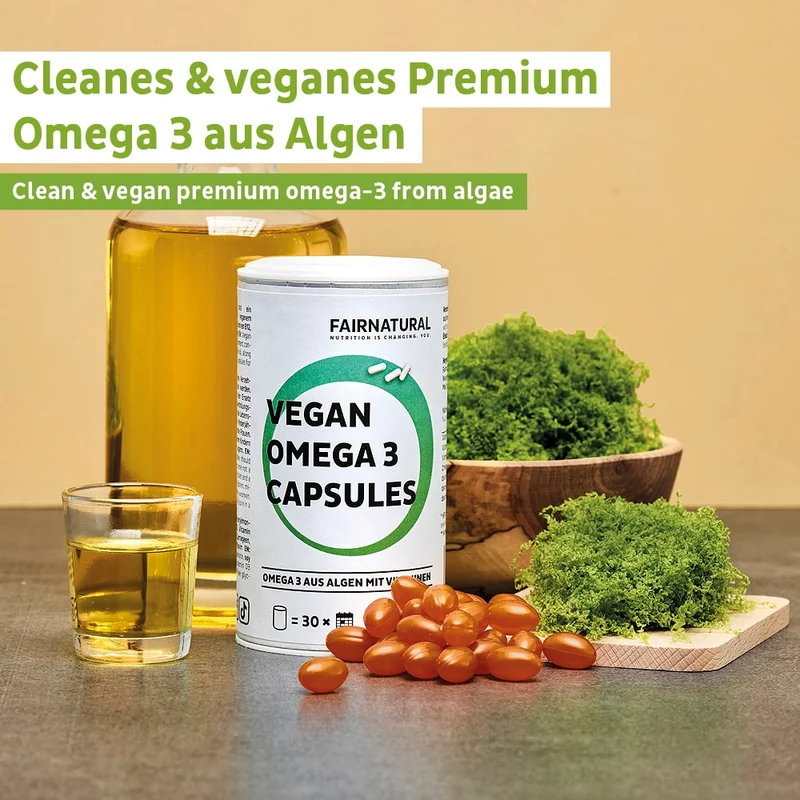 Vegan Omega 3 Kapseln aus Algen