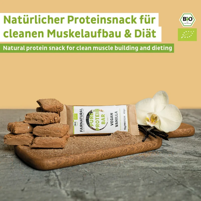 Bio Vegan Proteinriegel Vanille Einzelriegel