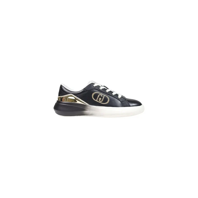 Liu Jo Damen Leder Slipper Sneakers Schwarz