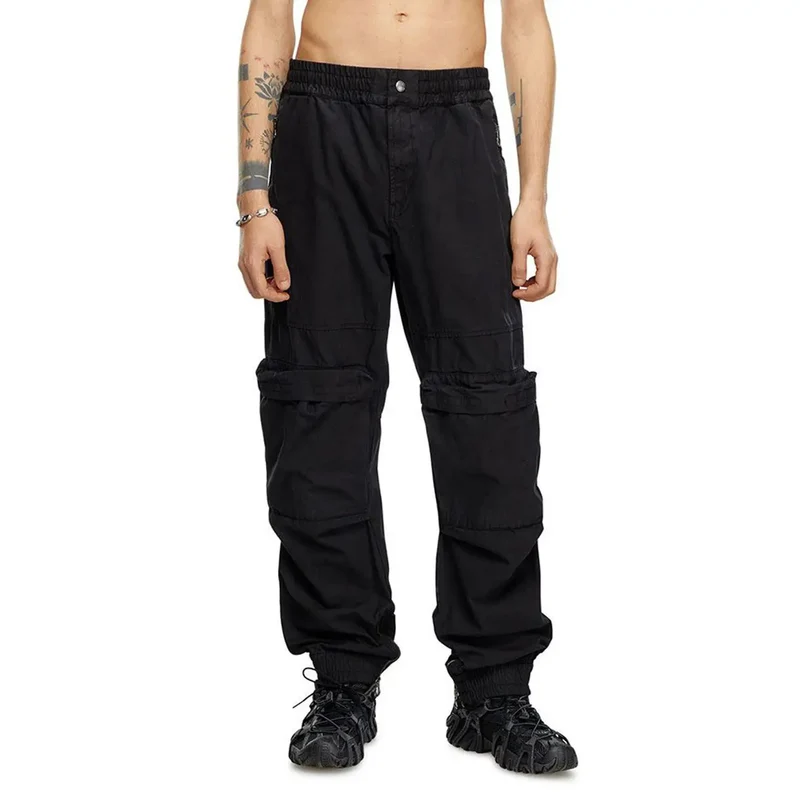 Diesel Schwarze Herrenhose im Herbst-Winter-Stil mit Taschen