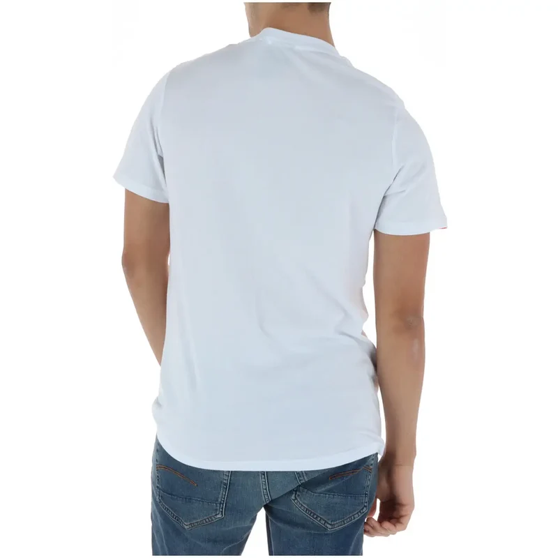 Superdry Herren T-Shirt Weißer Druck Rundhals Baumwolle M1012212A